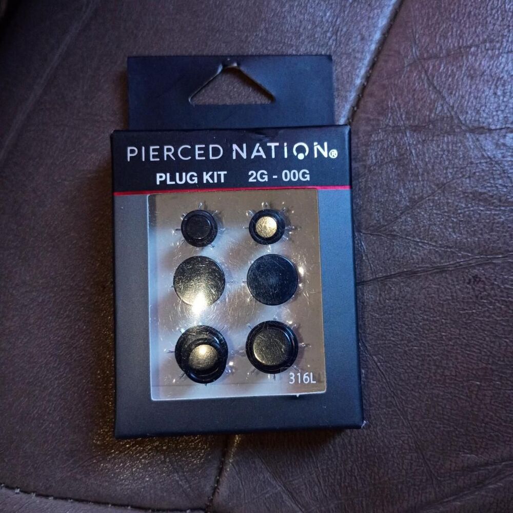 Pierced Nation Plug Kit 2G-00G - Picture 1 of 2